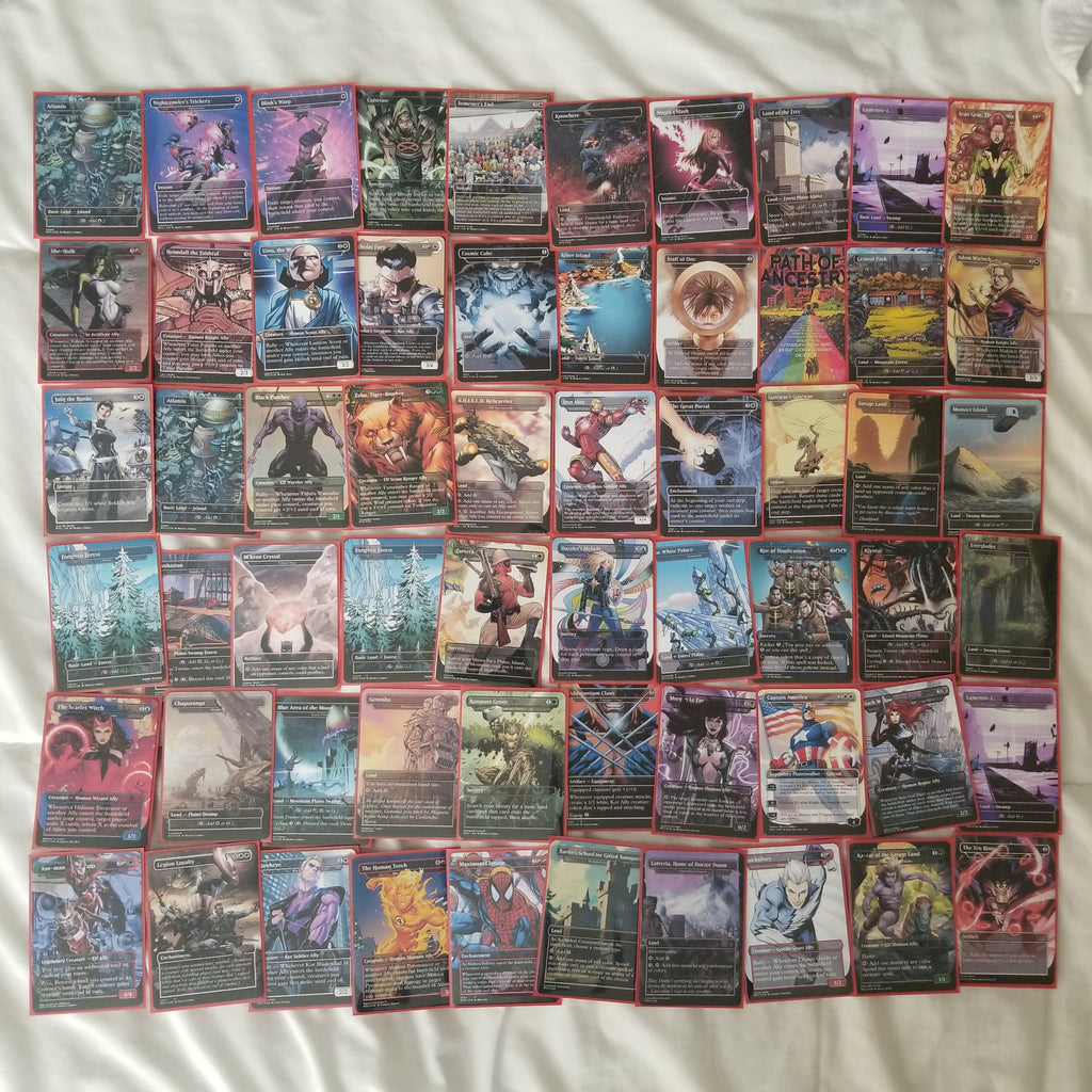 Marvel Stan Lee Super Hero 100 Card MTG Proxy EDH Commander Deck — Custom Magic The Gathering Deck