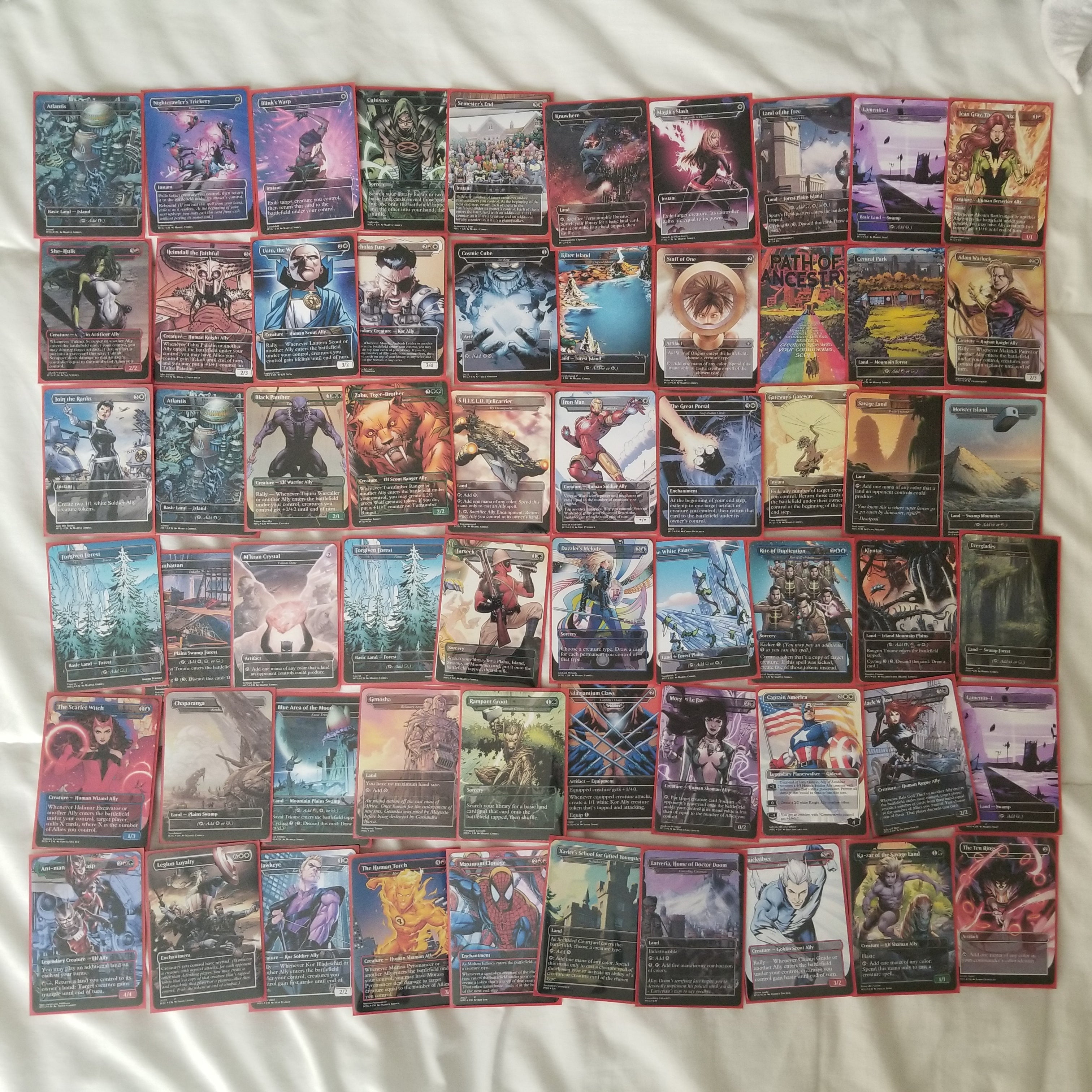 Marvel Stan Lee Super Hero 100 Card MTG Proxy EDH Commander Deck — Custom Magic The Gathering Deck