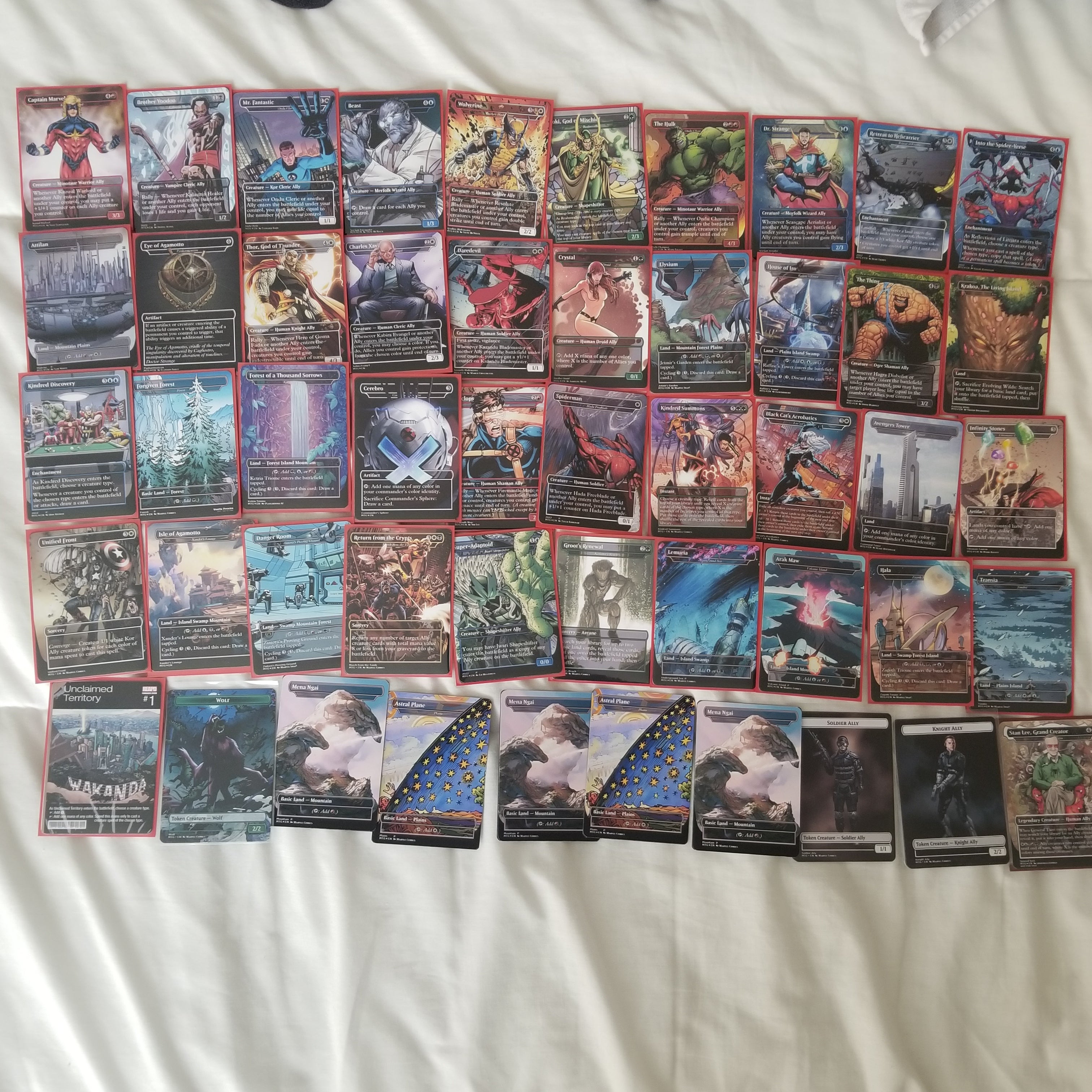 Marvel Stan Lee Super Hero 100 Card MTG Proxy EDH Commander Deck — Custom Magic The Gathering Deck