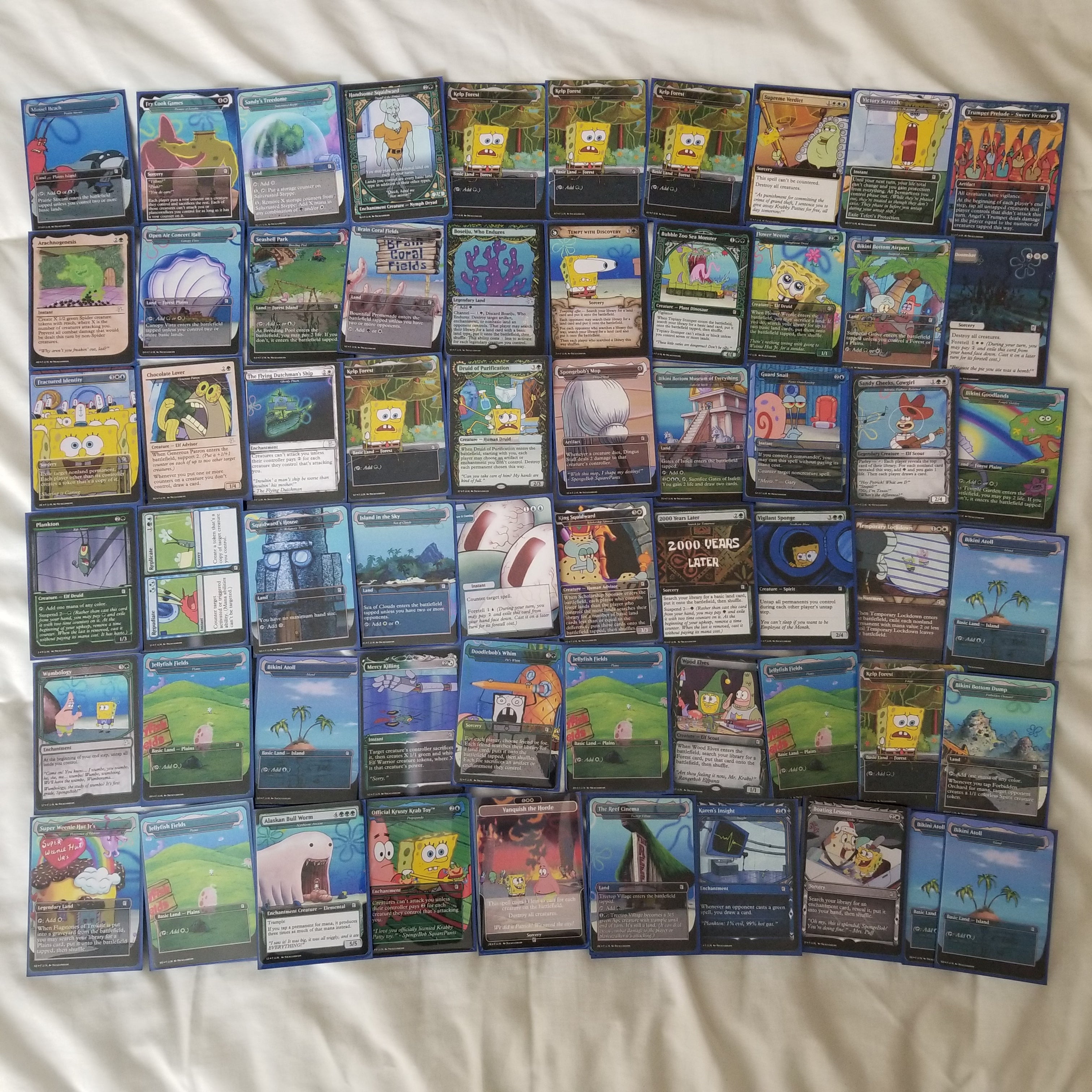 Spongebob Squarepants 100 Card MTG Proxy EDH Commander Deck — Custom Magic The Gathering Deck