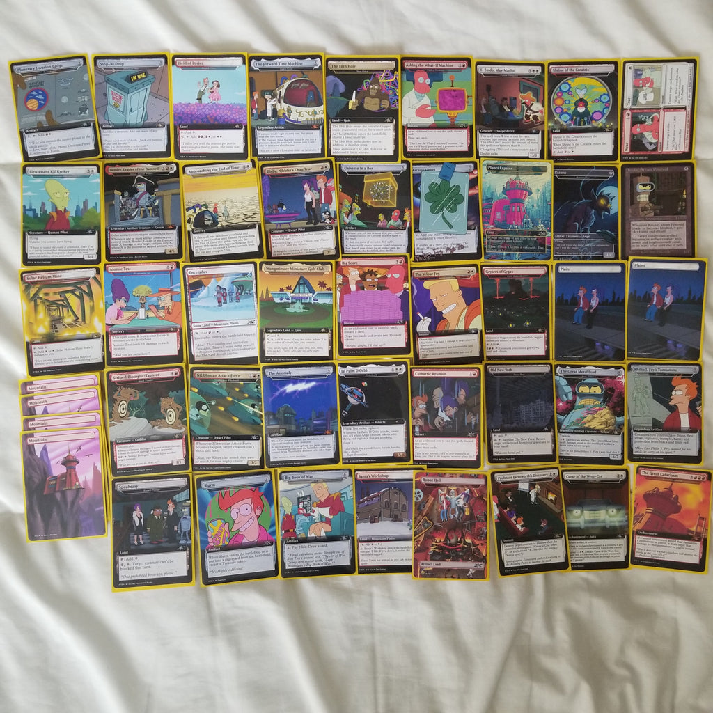 Futurama 100 Card MTG Proxy EDH Commander Deck — Custom Magic The Gathering Deck