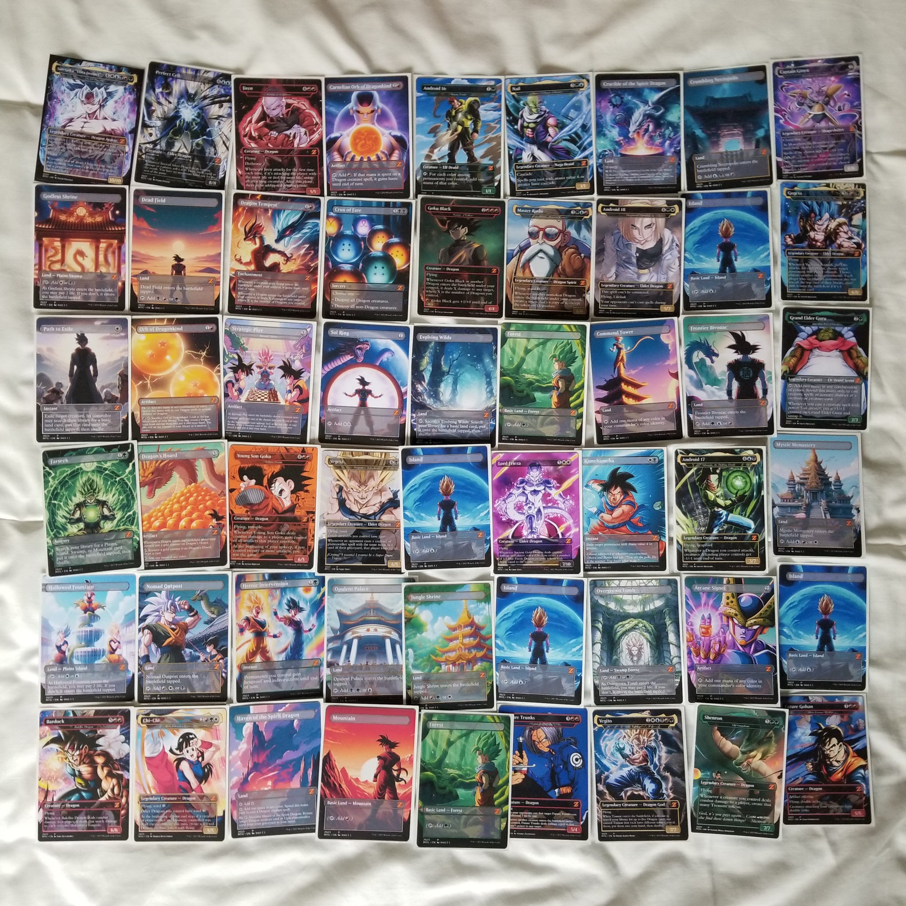 Dragonball Z 100 Card MTG Proxy EDH Commander Deck — Custom Magic The Gathering Deck