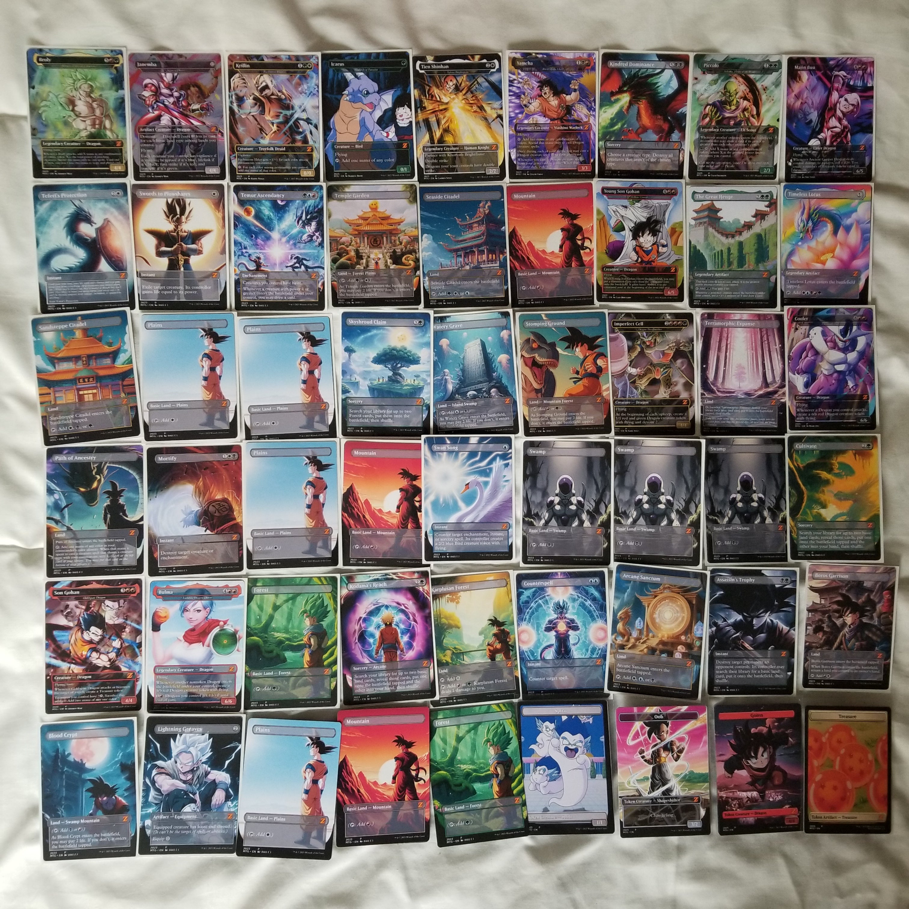 Dragonball Z 100 Card MTG Proxy EDH Commander Deck — Custom Magic The Gathering Deck