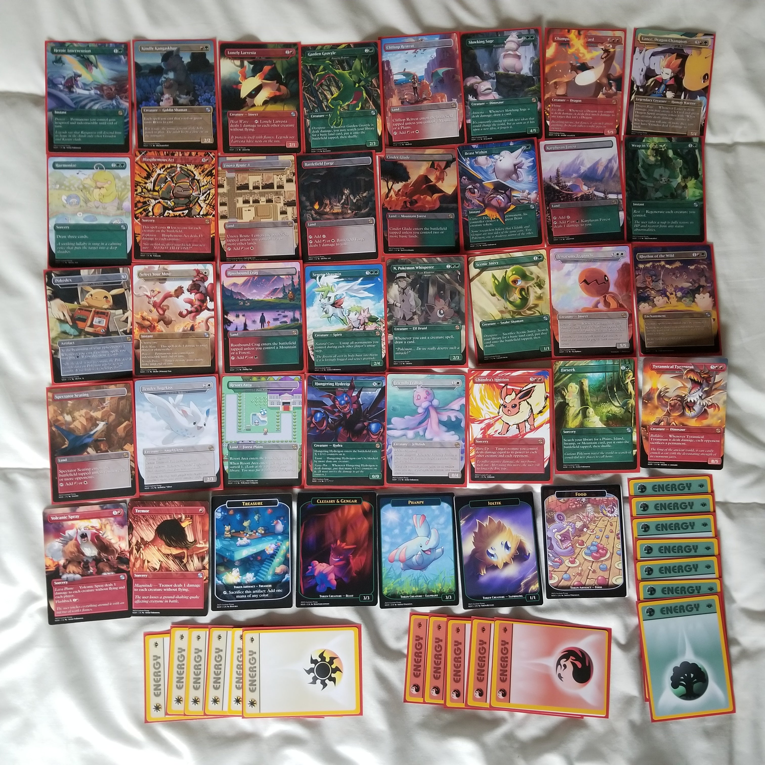 Pokemon Fullart 100 Card MTG Proxy EDH Commander Deck — Custom Magic The Gathering [Deck 2]