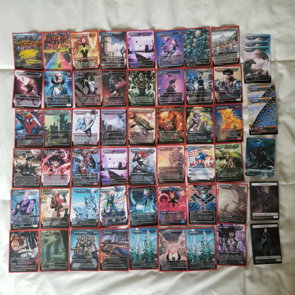Marvel Stan Lee Super Hero 100 Card MTG Proxy EDH Commander Deck — Custom Magic The Gathering Deck