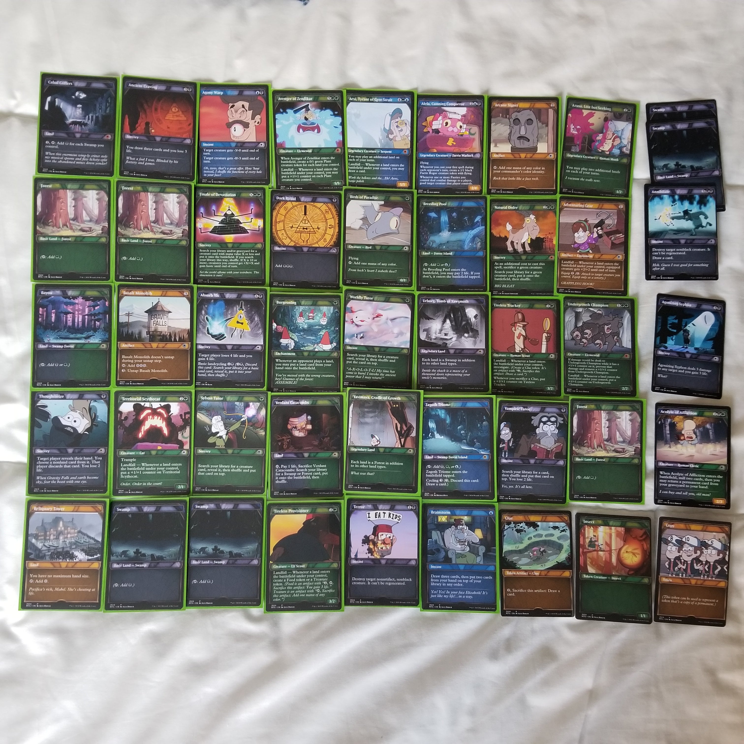 Gravity Falls MTG Proxy Commander Deck 100 Cards — Custom Magic The Gathering Deck