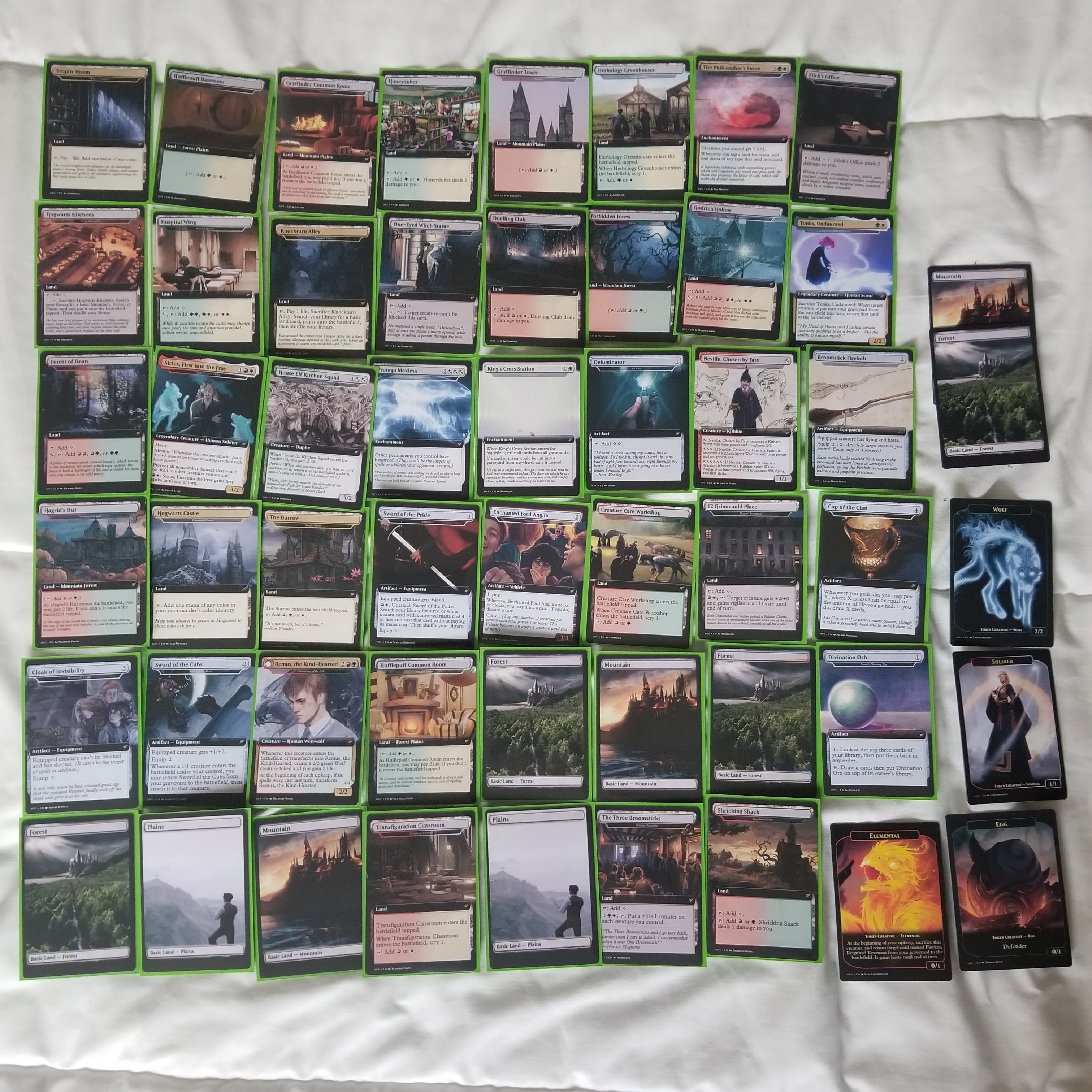 Harry Potter Hogwarts 100 Card MTG Proxy EDH Commander Deck — Custom Magic The Gathering Deck
