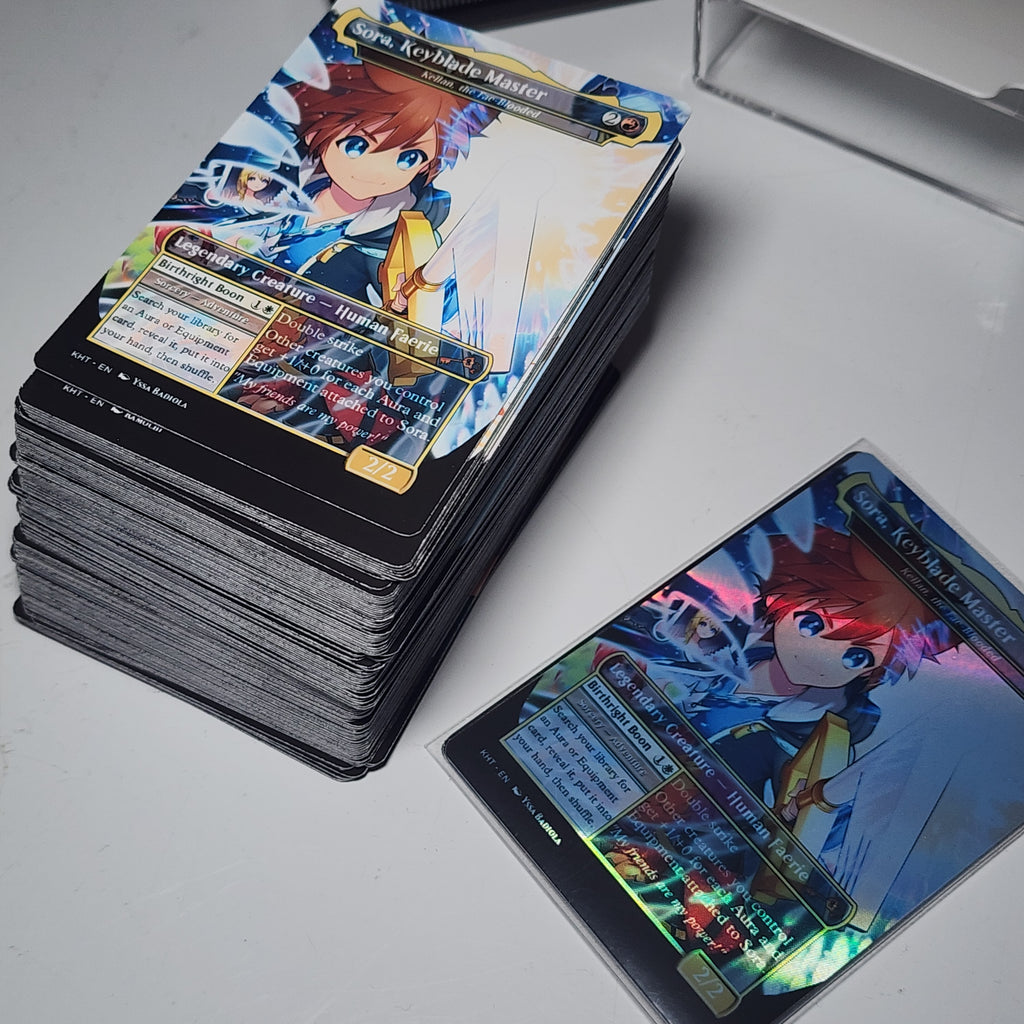 Kingdom Hearts Keyblade 100 Card MTG Proxy EDH Commander Deck — Custom Magic The Gathering Deck