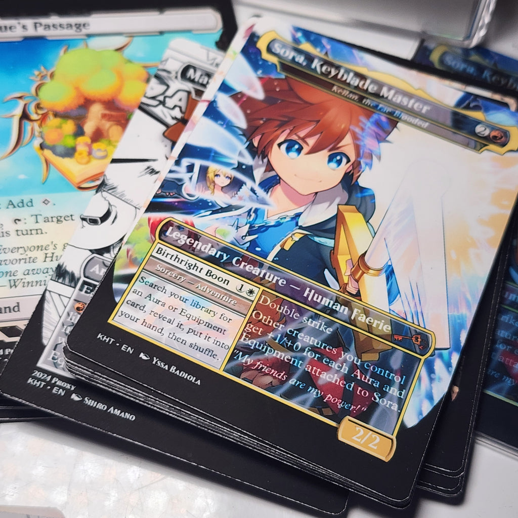 Kingdom Hearts Keyblade 100 Card MTG Proxy EDH Commander Deck — Custom Magic The Gathering Deck