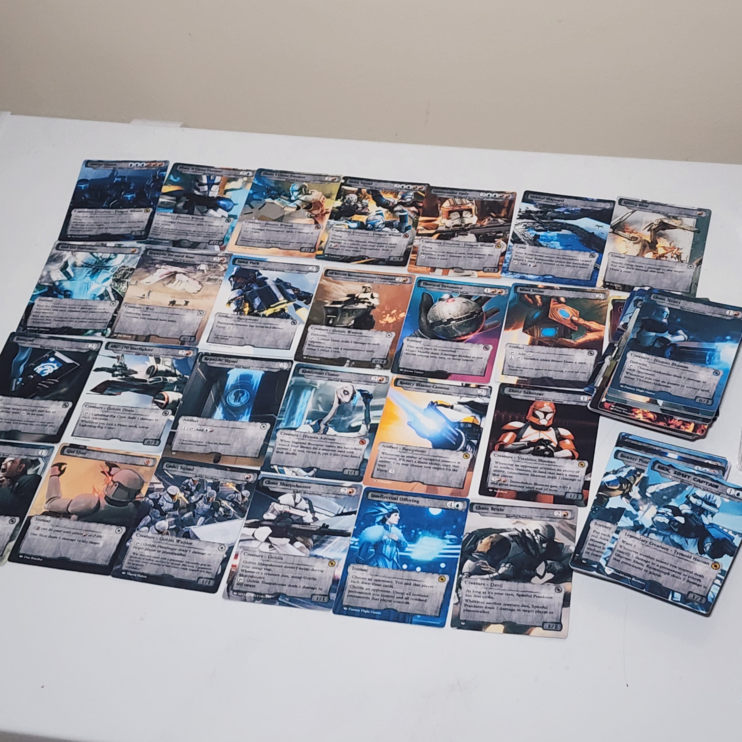 Star Wars Clone Troopers MTG Proxy Commander Deck 100 Cards — Custom Magic The Gathering Deck