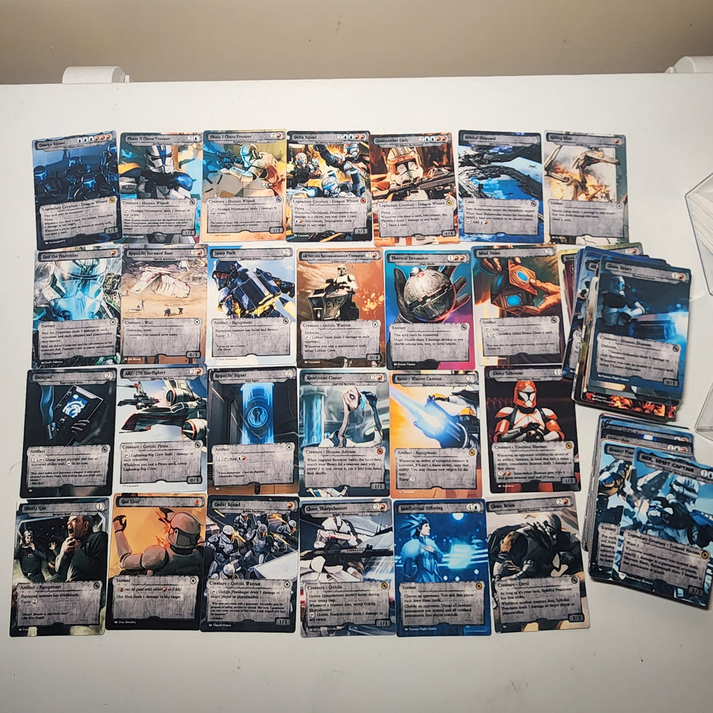 Star Wars Clone Troopers MTG Proxy Commander Deck 100 Cards — Custom Magic The Gathering Deck