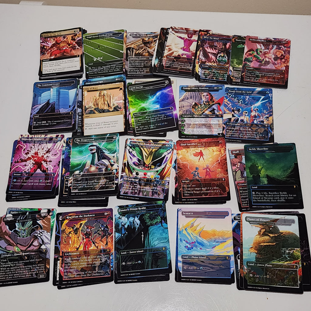 Power Rangers MTG Proxy Commander Deck 100 Cards — Custom Magic The Gathering Deck