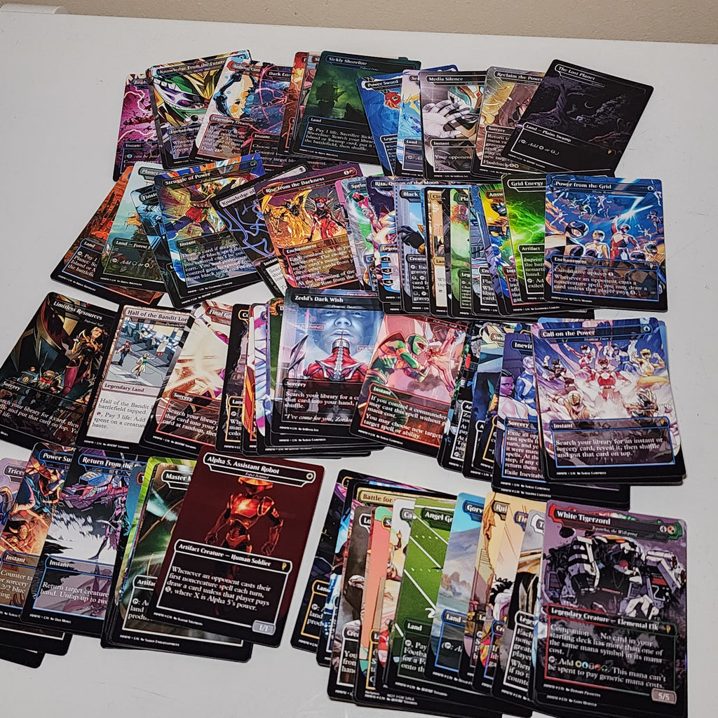 Power Rangers MTG Proxy Commander Deck 100 Cards — Custom Magic The Gathering Deck