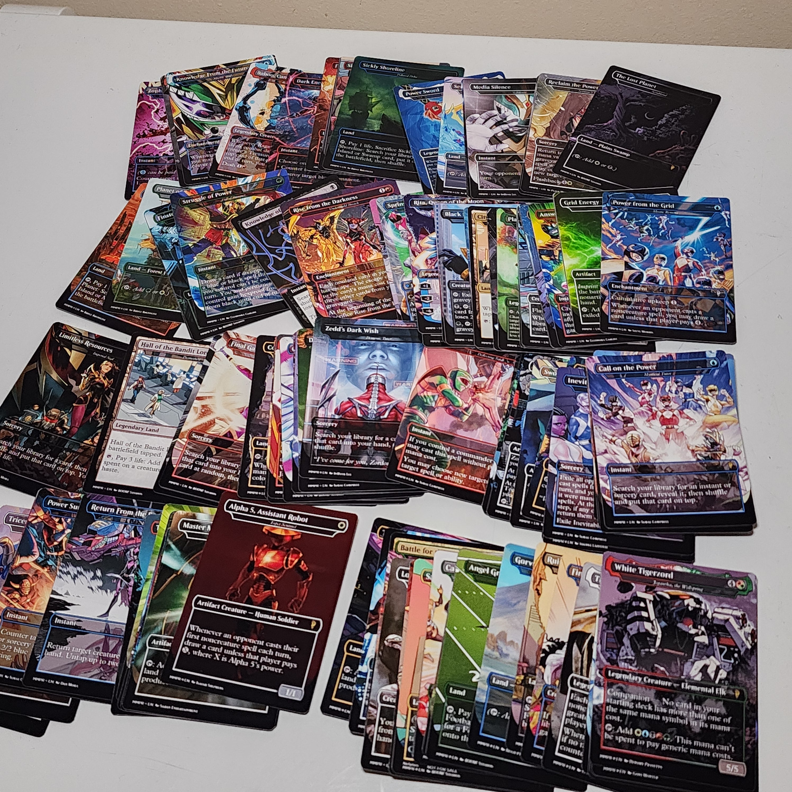 Power Rangers MTG Proxy Commander Deck 100 Cards — Custom Magic The Gathering Deck