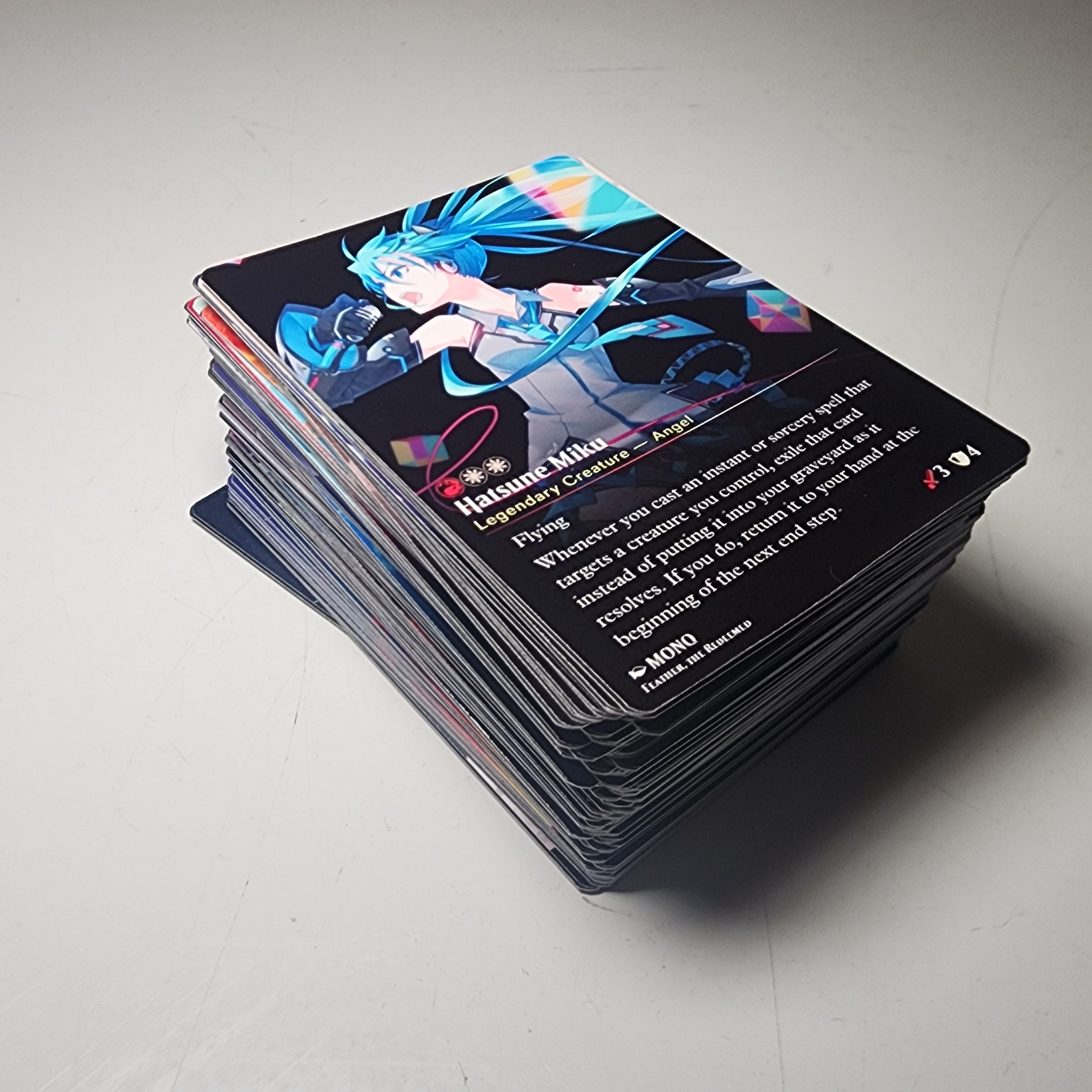 Hatsune Miku Anime MTG Proxy Commander Deck 100 Cards — Custom Magic The Gathering Deck