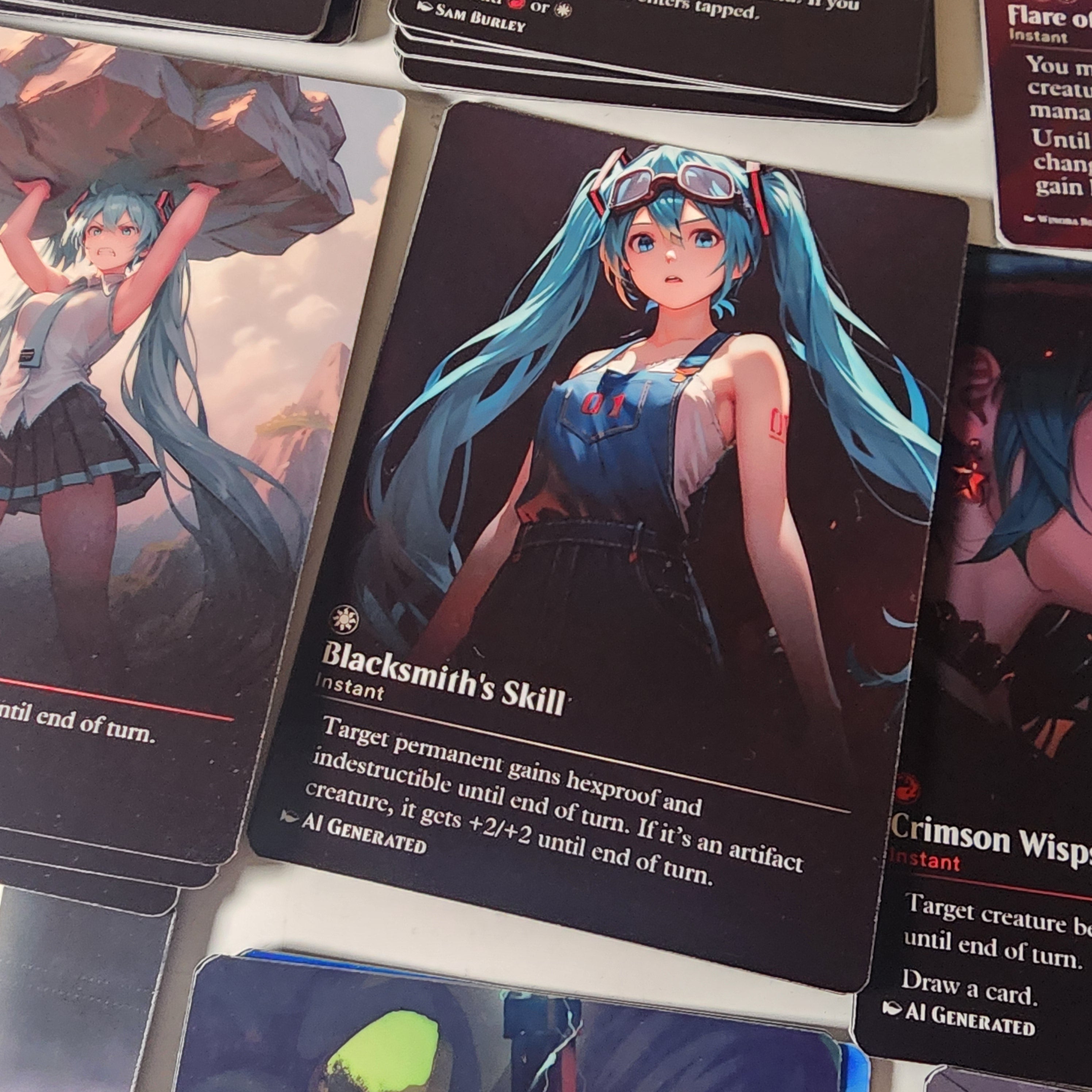 Hatsune Miku Anime MTG Proxy Commander Deck 100 Cards — Custom Magic The Gathering Deck