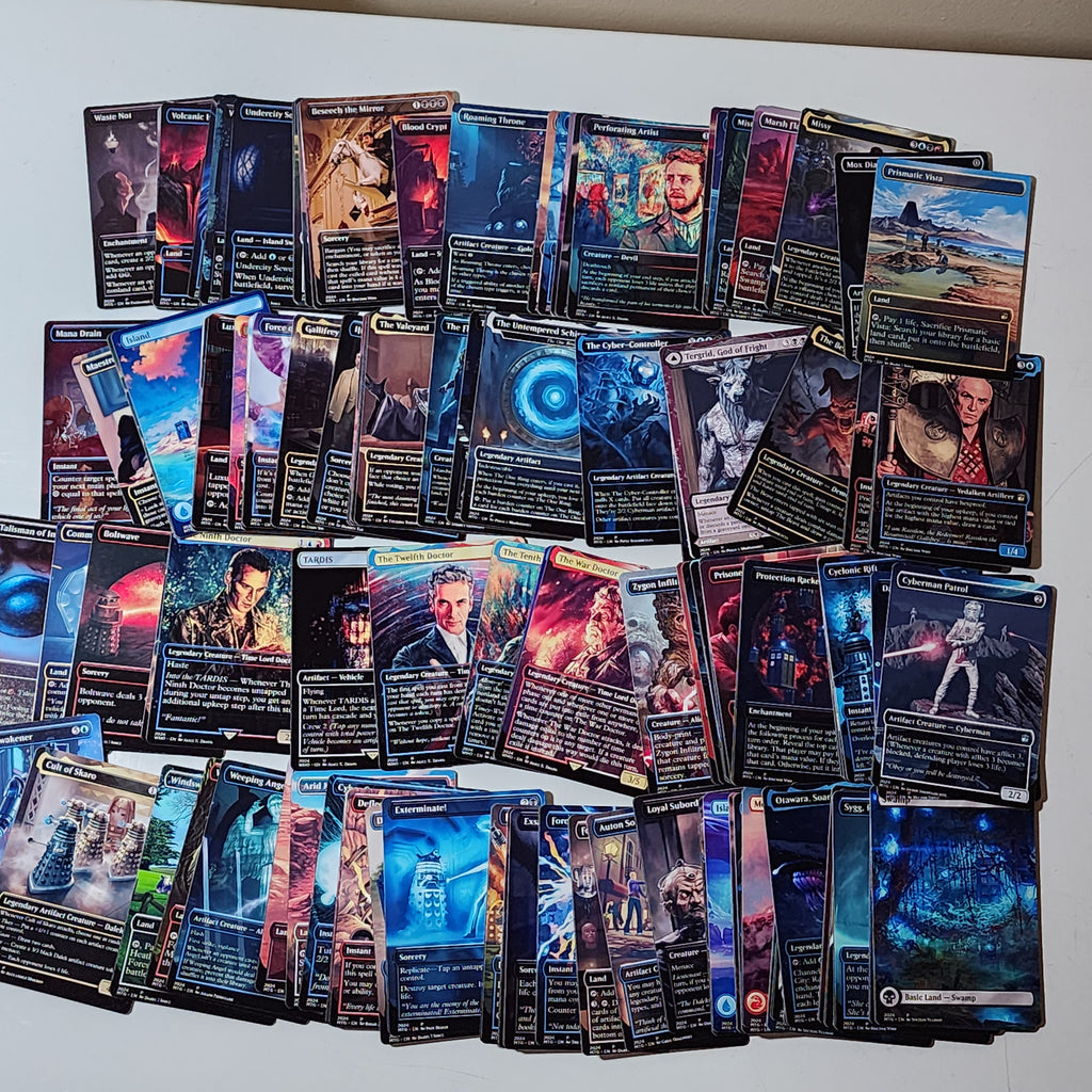 Doctor Who Tardis MTG Proxy Commander Deck 100 Cards — Custom Magic The Gathering Deck