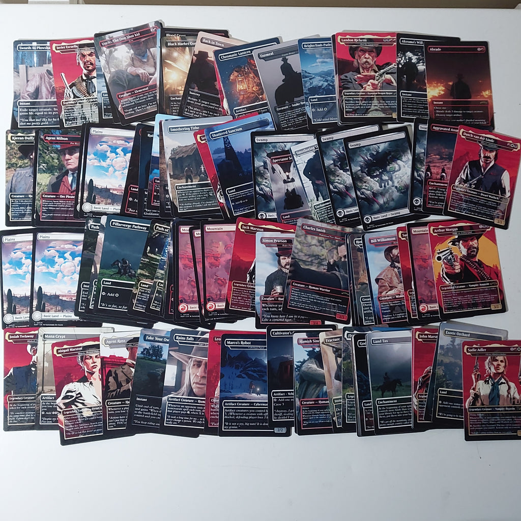 Red Dead Redemption 2 MTG Proxy Commander Deck 100 Cards — Custom Magic The Gathering Deck