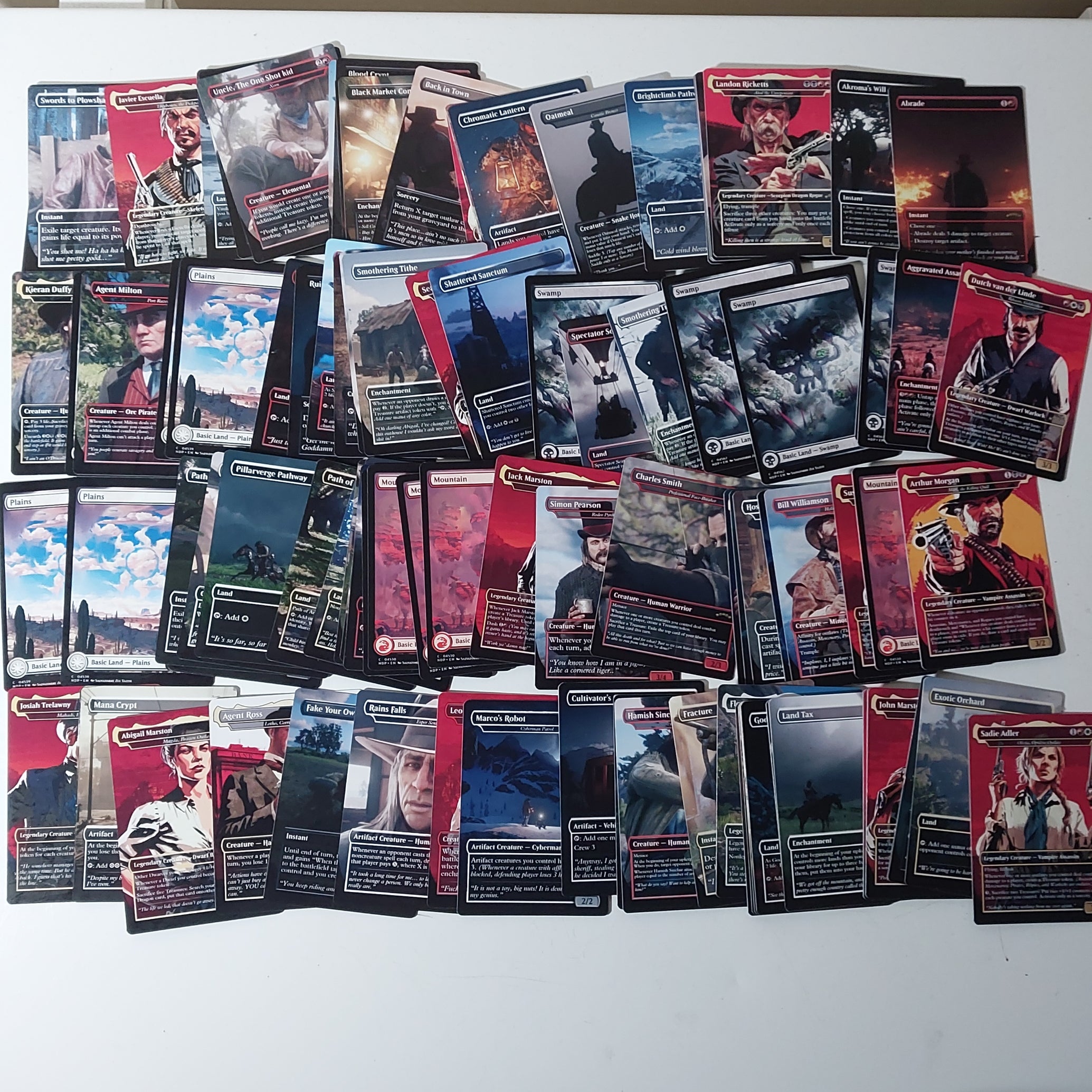 Red Dead Redemption 2 MTG Proxy Commander Deck 100 Cards — Custom Magic The Gathering Deck