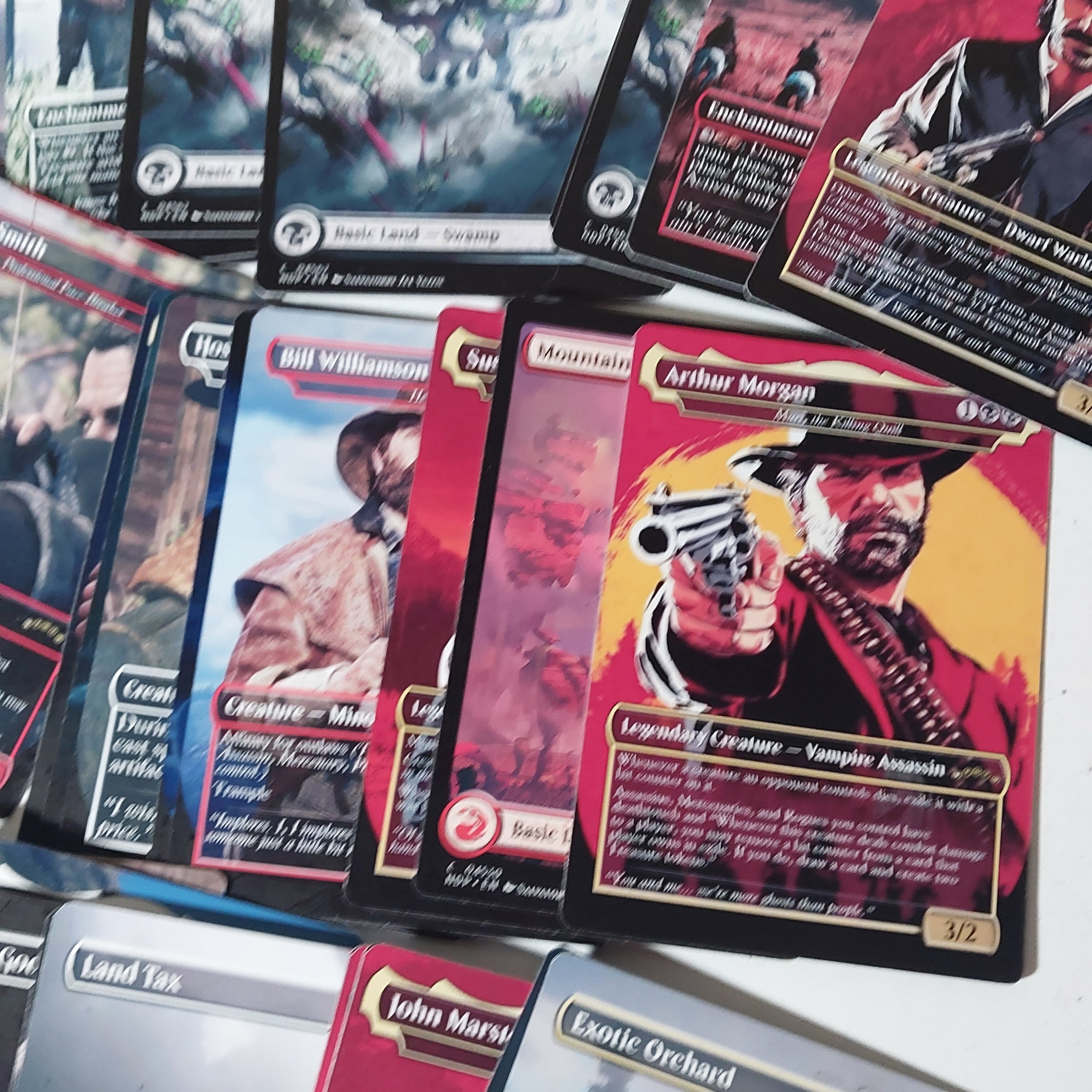 Red Dead Redemption 2 MTG Proxy Commander Deck 100 Cards — Custom Magic The Gathering Deck