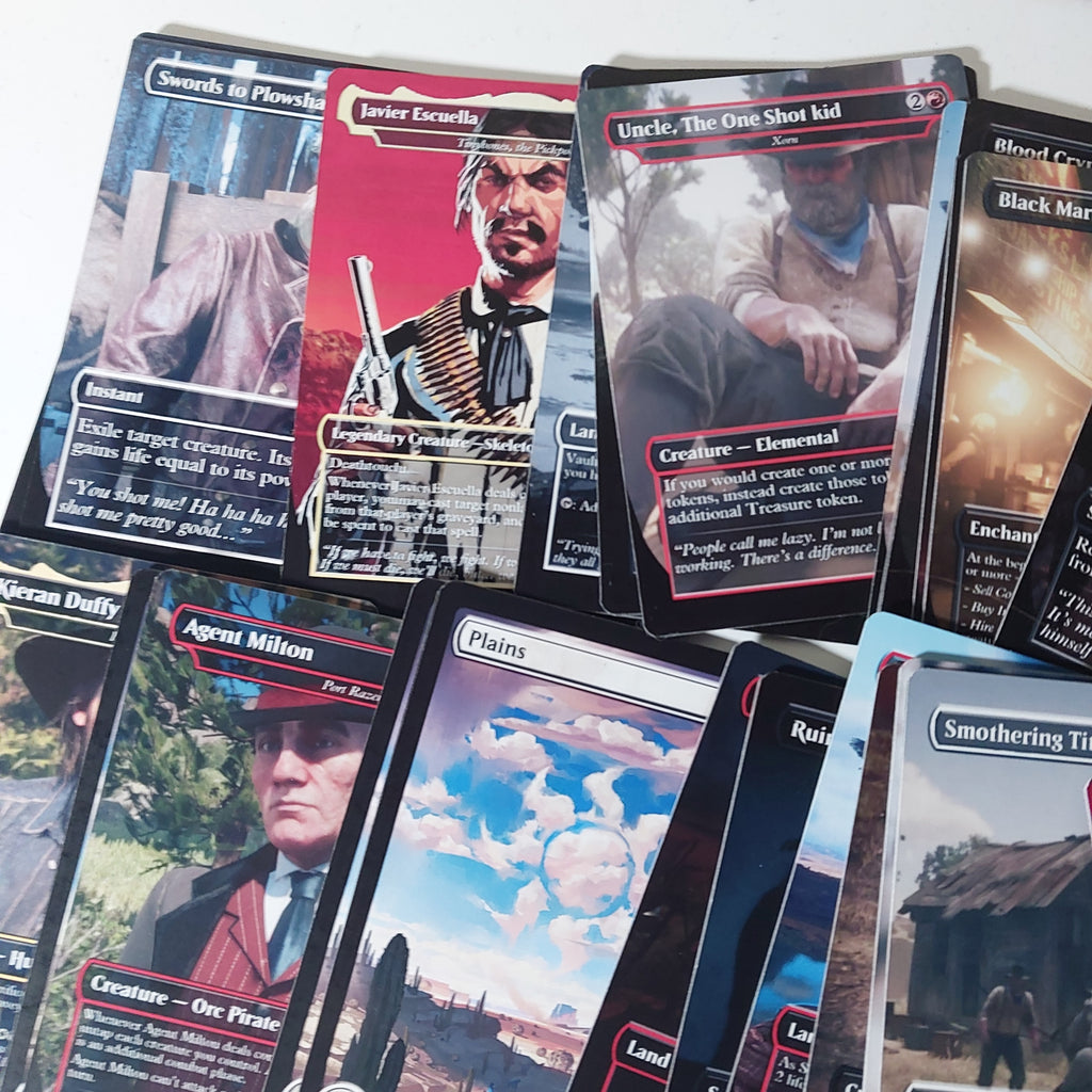 Red Dead Redemption 2 MTG Proxy Commander Deck 100 Cards — Custom Magic The Gathering Deck