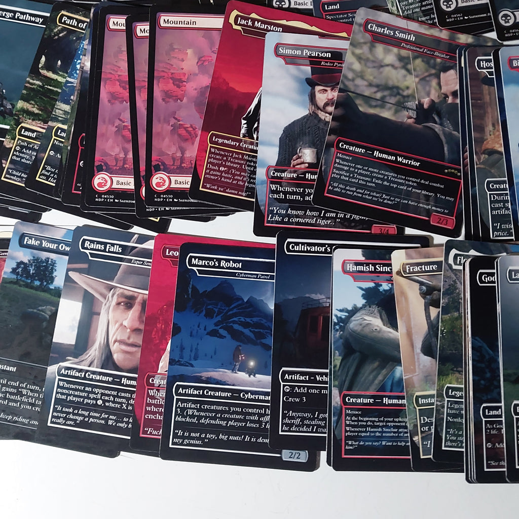 Red Dead Redemption 2 MTG Proxy Commander Deck 100 Cards — Custom Magic The Gathering Deck