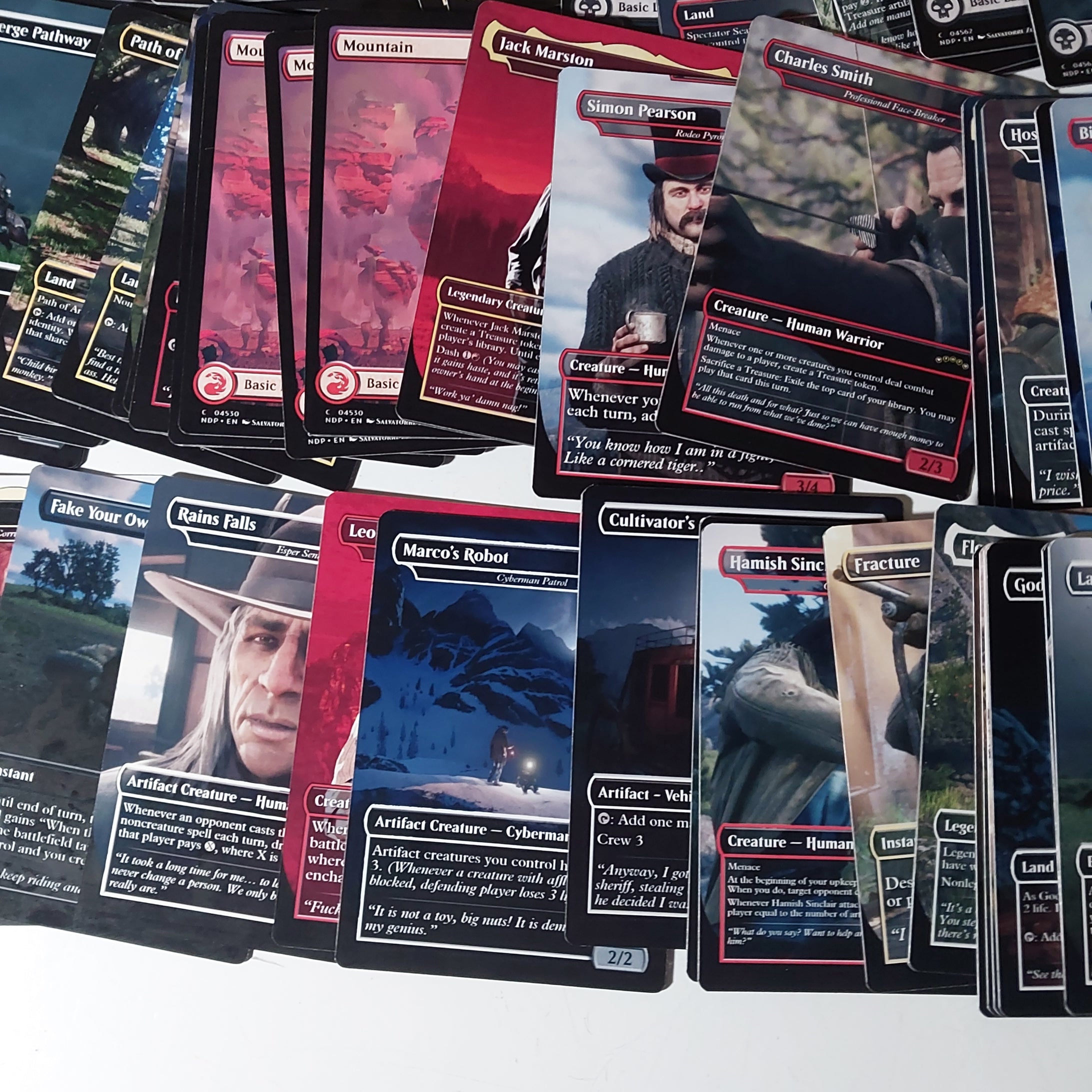 Red Dead Redemption 2 MTG Proxy Commander Deck 100 Cards — Custom Magic The Gathering Deck