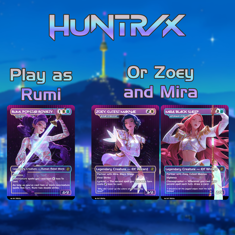 Kpop Demon Hunters Huntrix Proxy MTG Commander Deck 100 Cards — Custom Magic The Gathering