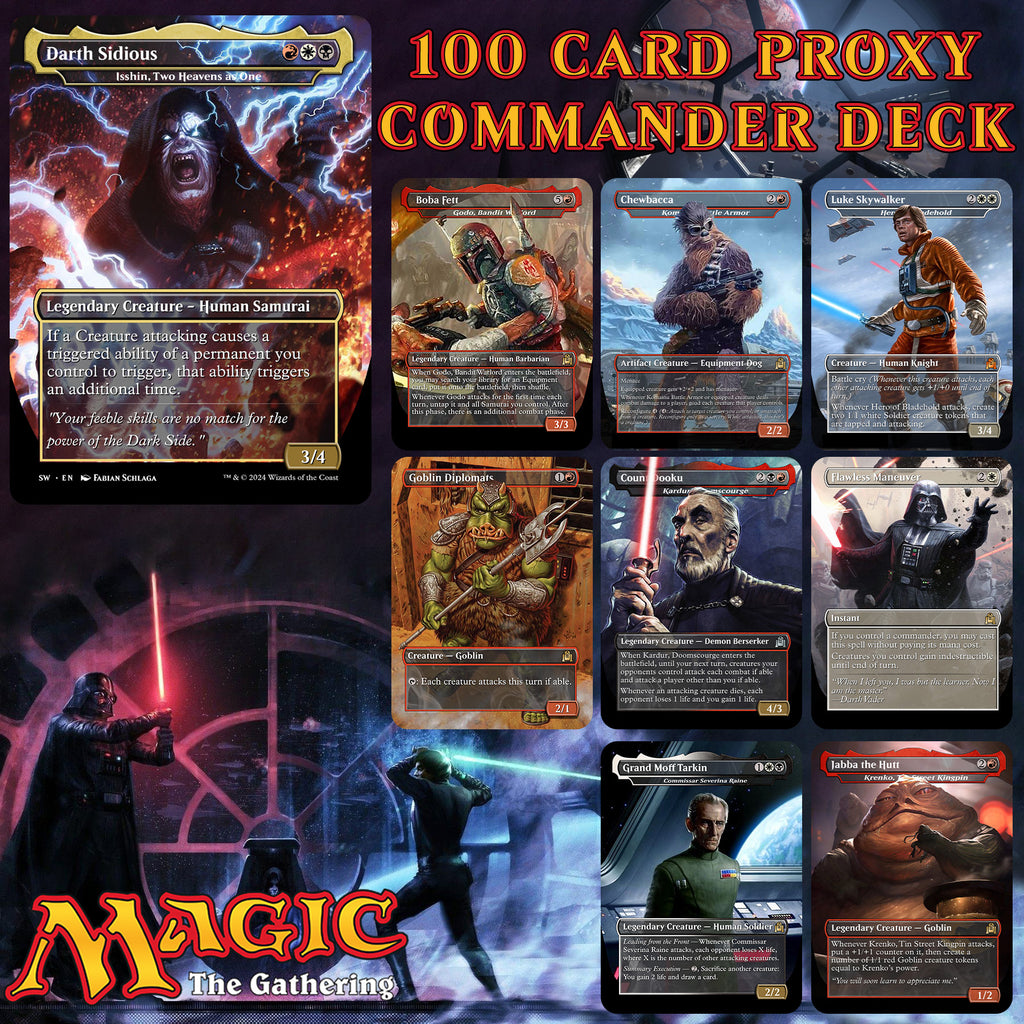 Star Wars 100 Card MTG Proxy EDH Commander Deck — Magic The Gathering Deck [Deck 4]