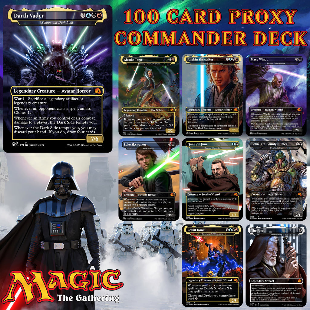 Star Wars Vaders Army 100 Card MTG Proxy EDH Commander Deck — Magic The Gathering Deck [Deck 3]