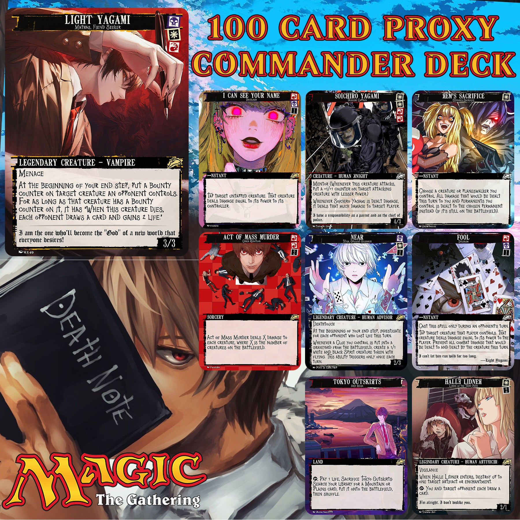 Fullmetal Alchemist 100 Card MTG Proxy EDH Commander Deck — Custom Magic The Gathering [Deck 1]