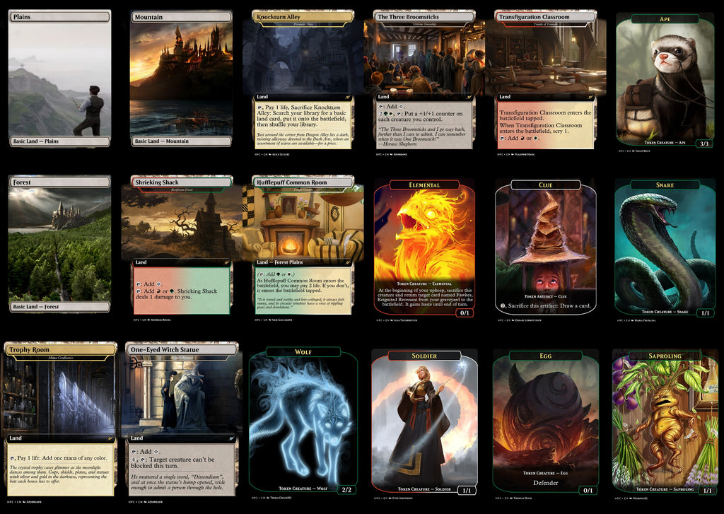 Harry Potter Hogwarts 100 Card MTG Proxy EDH Commander Deck — Custom Magic The Gathering Deck
