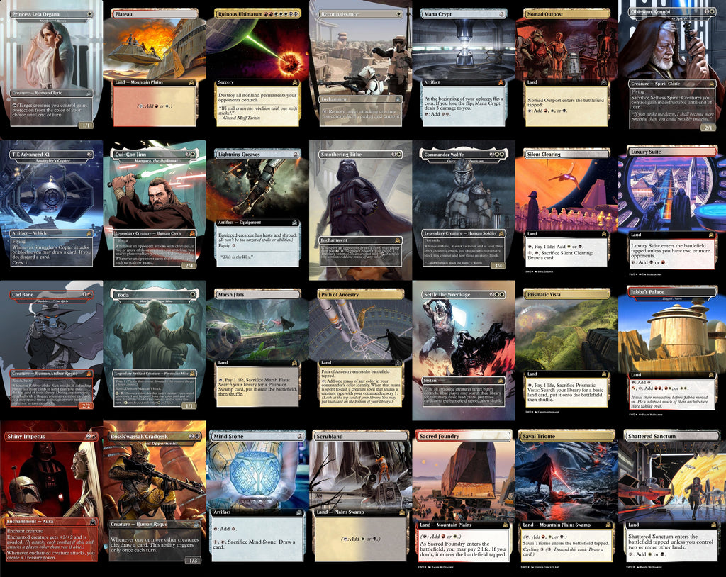Star Wars 100 Card MTG Proxy EDH Commander Deck — Magic The Gathering Deck [Deck 4]