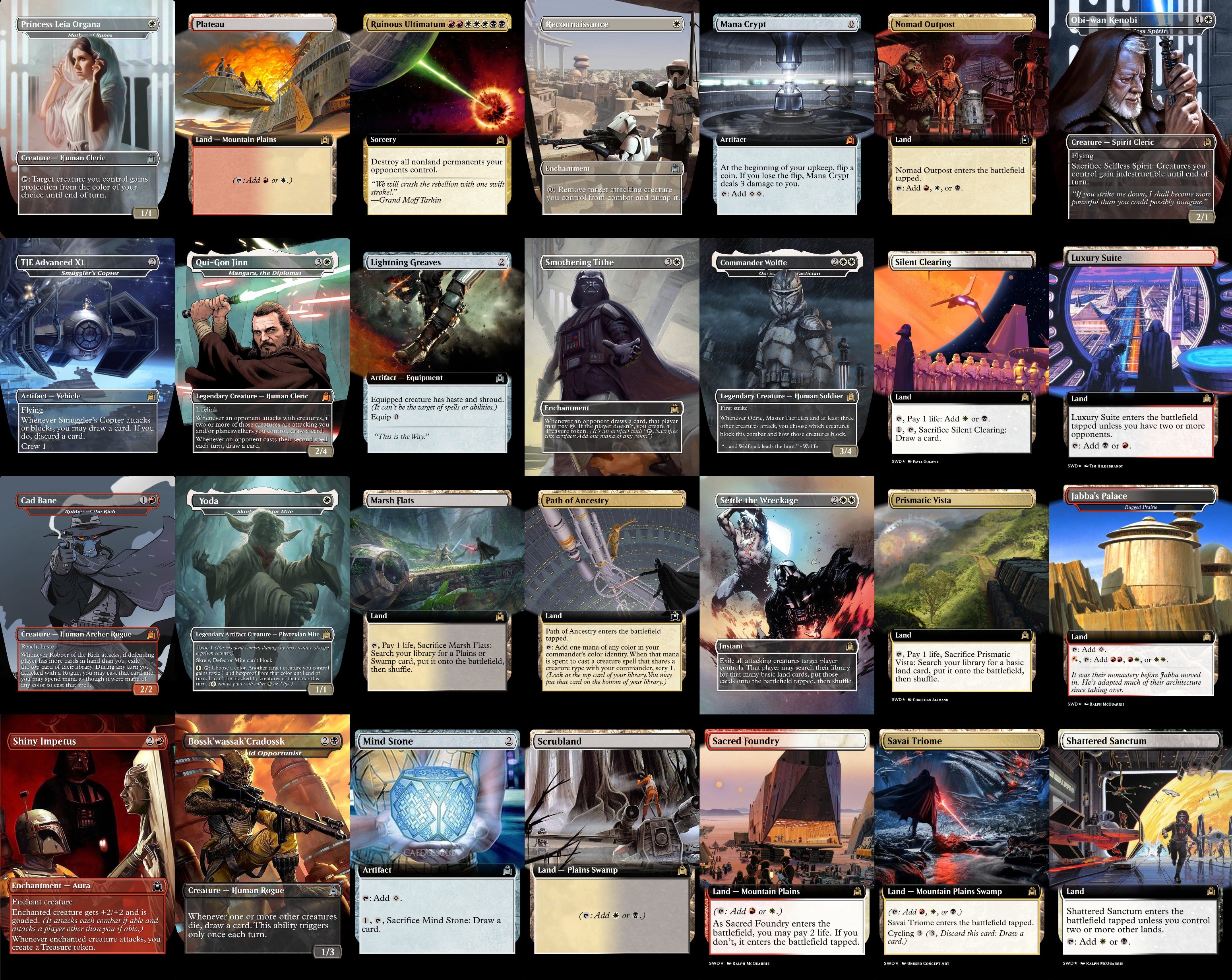 Star Wars 100 Card MTG Proxy EDH Commander Deck — Magic The Gathering Deck [Deck 4]
