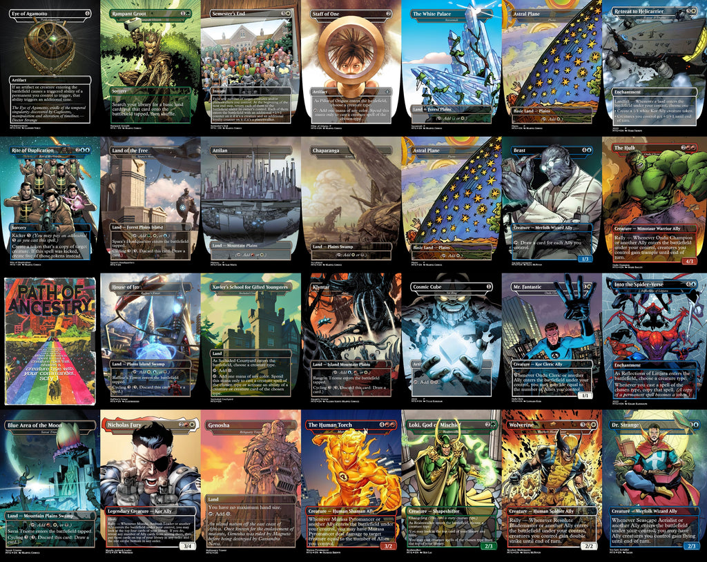 Marvel Stan Lee Super Hero 100 Card MTG Proxy EDH Commander Deck — Custom Magic The Gathering Deck