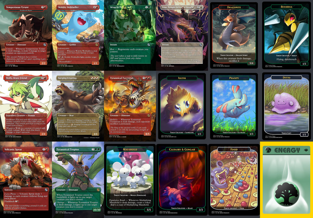 Pokemon Fullart 100 Card MTG Proxy EDH Commander Deck — Custom Magic The Gathering [Deck 2]