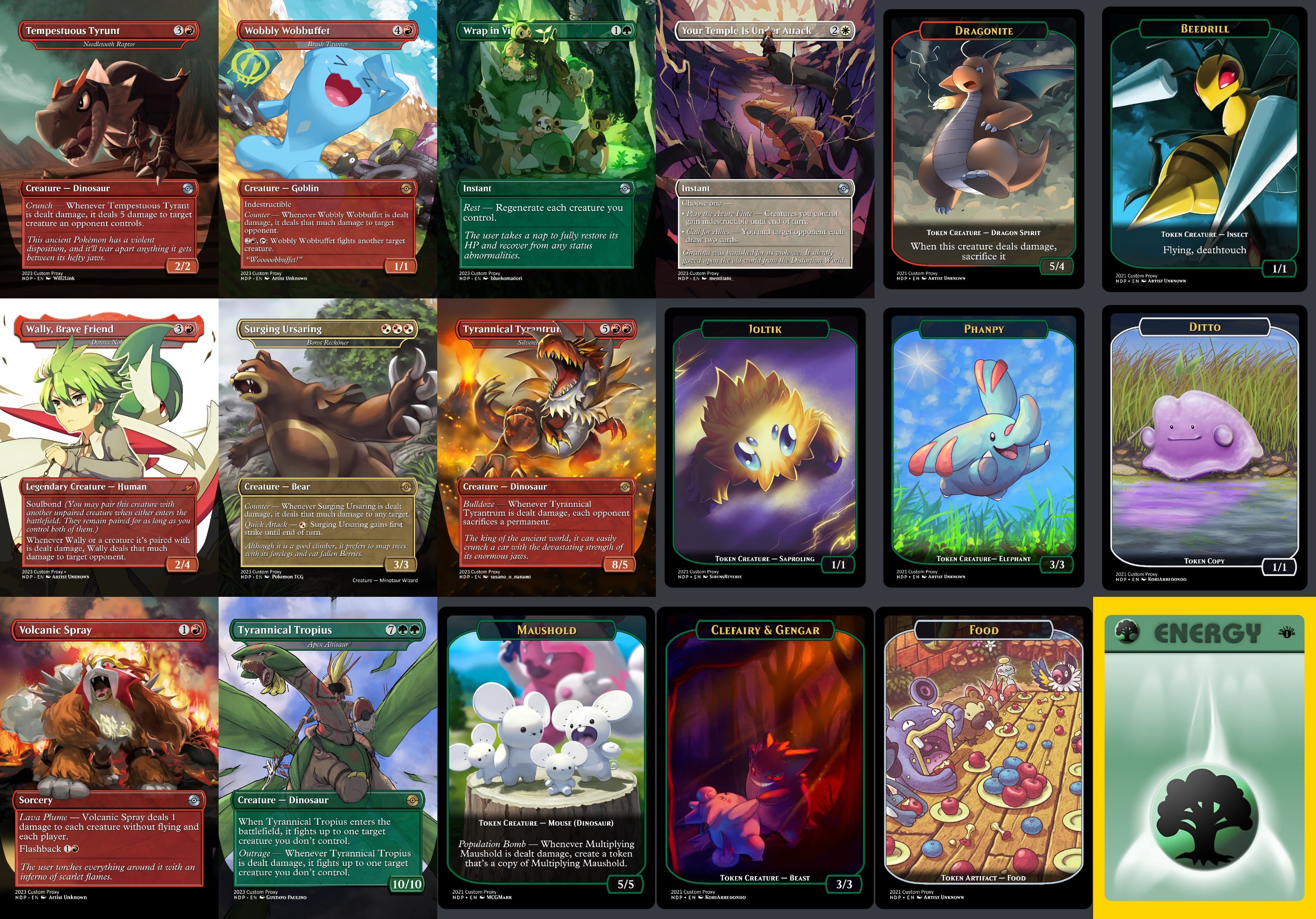 Pokemon Fullart 100 Card MTG Proxy EDH Commander Deck — Custom Magic The Gathering [Deck 2]