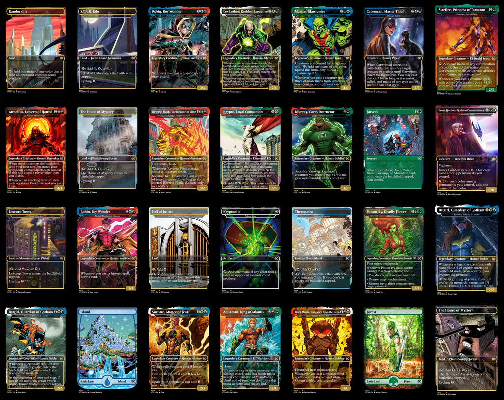 DC Comics Superman 100 Card MTG Proxy EDH Commander Deck — Custom Magic The Gathering Deck