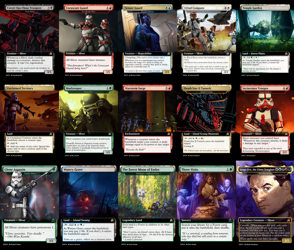 Star Wars Slivers 100 Card MTG Proxy EDH Commander Deck — Custom Magic The Gathering Deck [Deck 1]