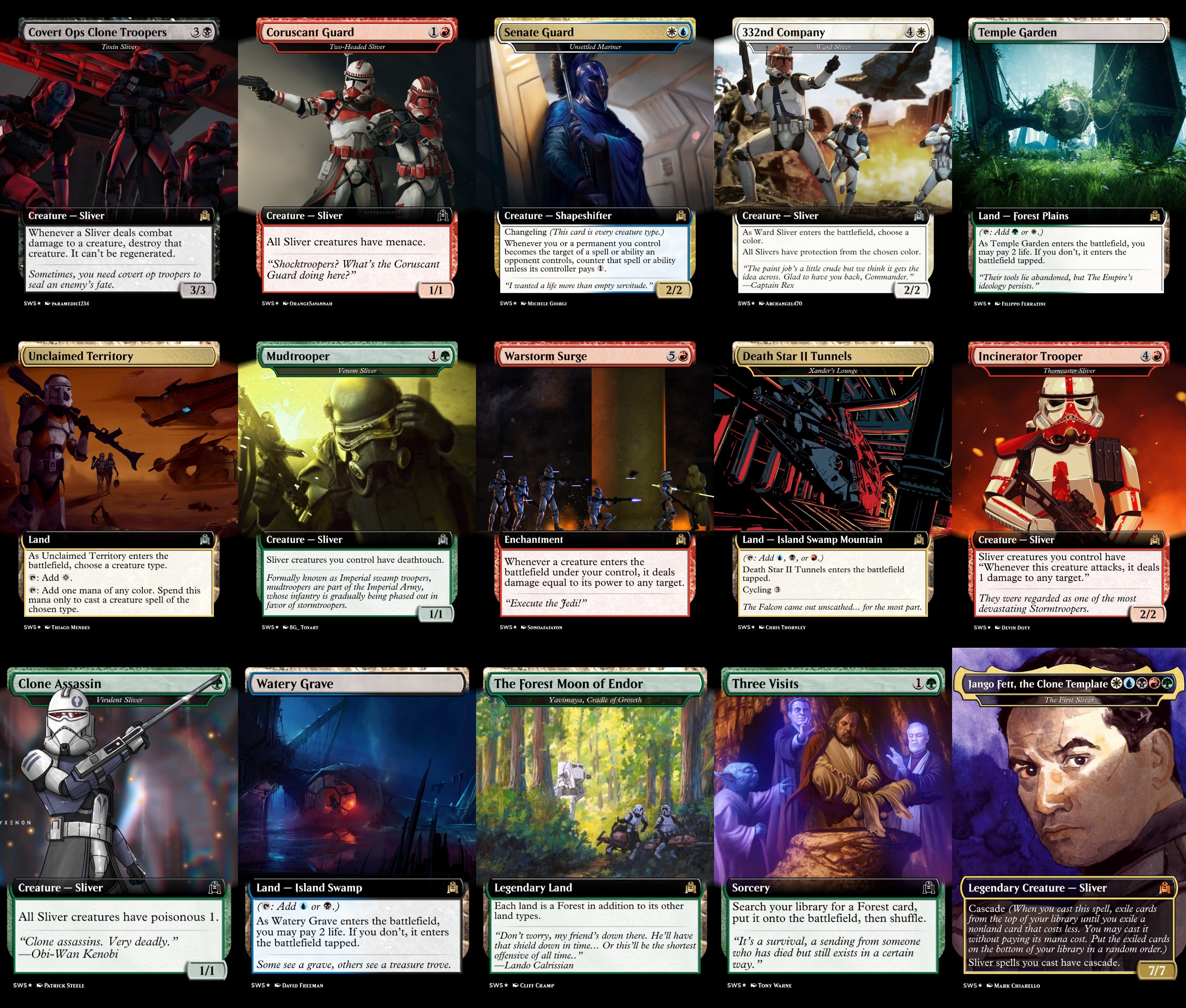 Star Wars Slivers 100 Card MTG Proxy EDH Commander Deck — Custom Magic The Gathering Deck [Deck 1]