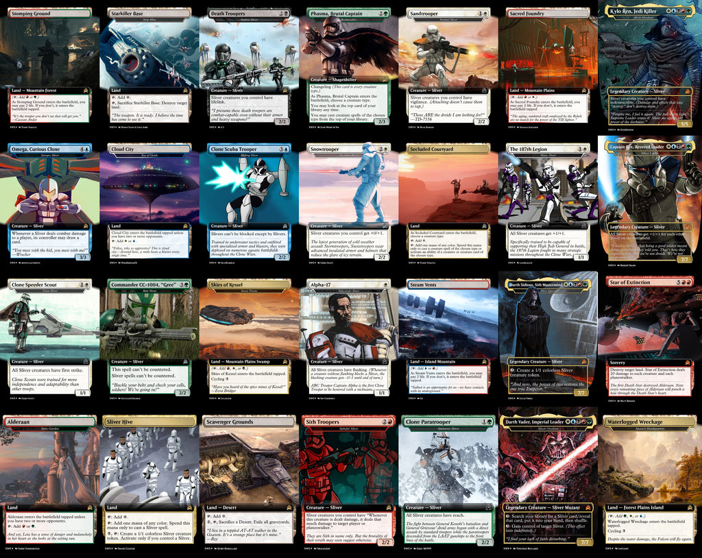 Star Wars Slivers 100 Card MTG Proxy EDH Commander Deck — Custom Magic The Gathering Deck [Deck 1]
