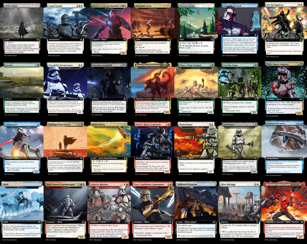 Star Wars Slivers 100 Card MTG Proxy EDH Commander Deck — Custom Magic The Gathering Deck [Deck 1]
