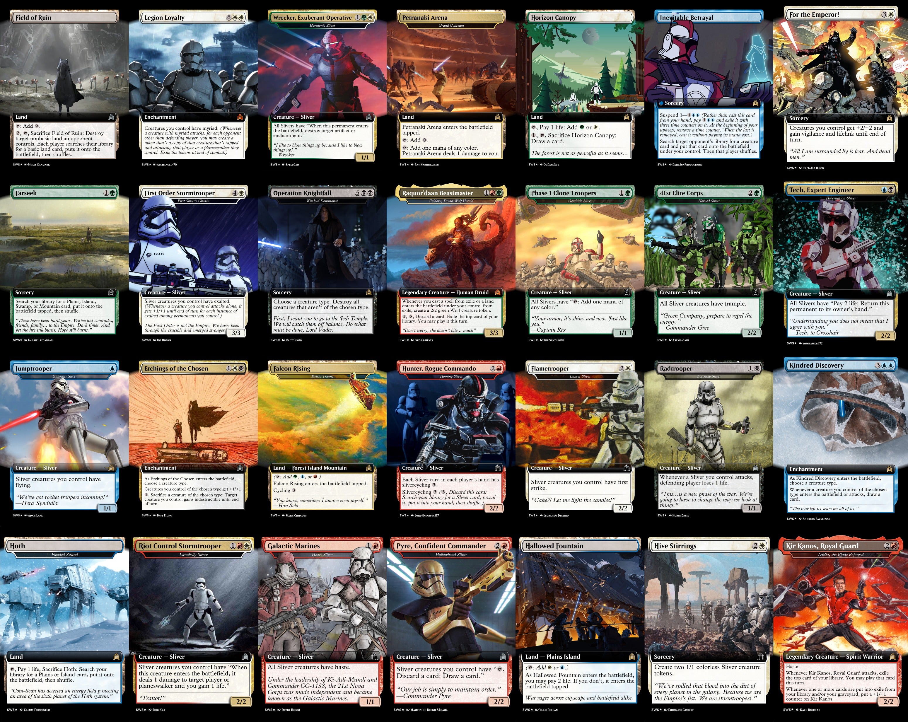 Star Wars Slivers 100 Card MTG Proxy EDH Commander Deck — Custom Magic The Gathering Deck [Deck 1]
