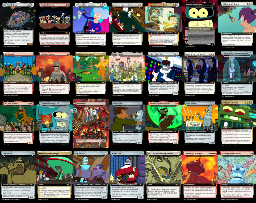 Futurama 100 Card MTG Proxy EDH Commander Deck — Custom Magic The Gathering Deck