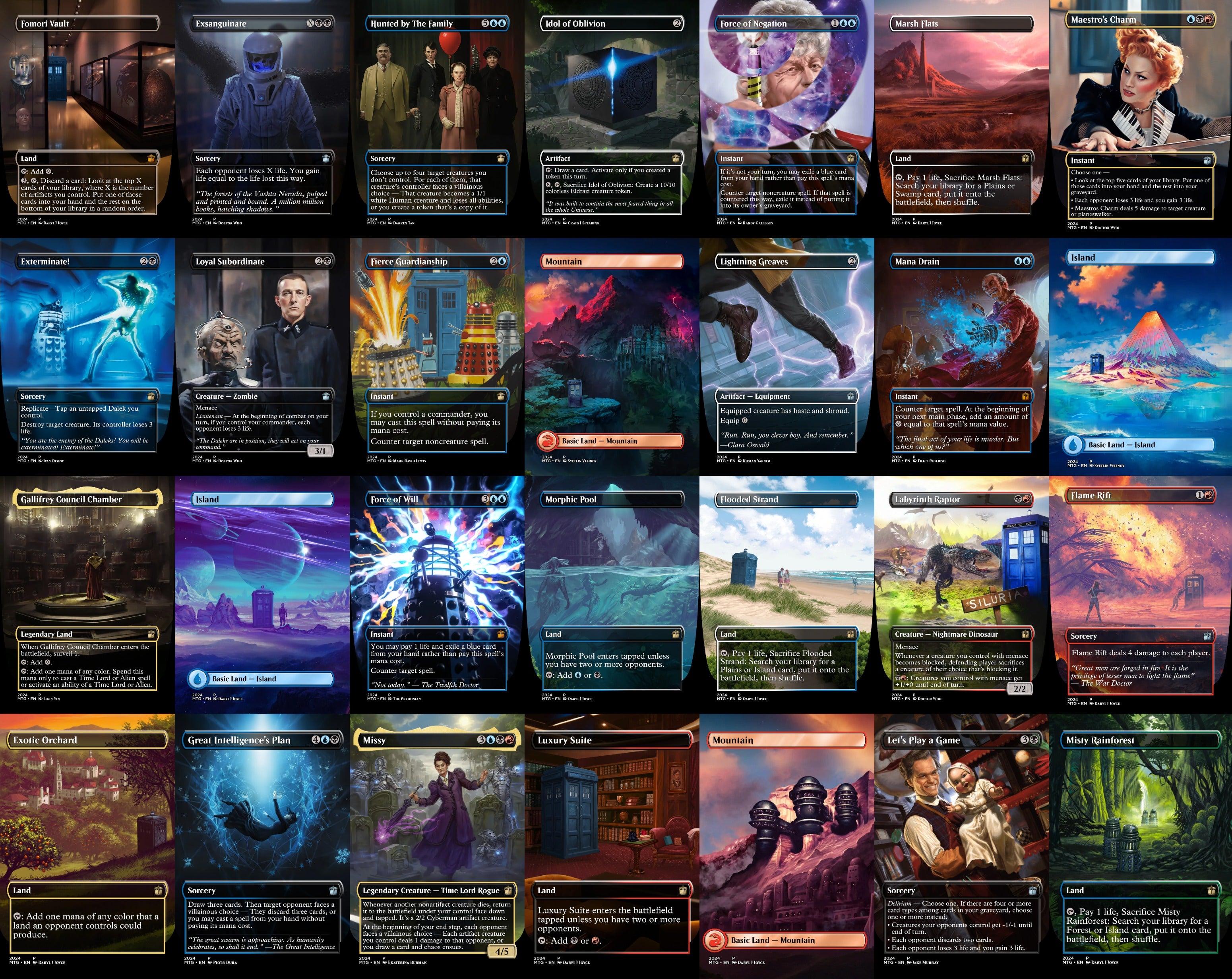 Doctor Who Tardis MTG Proxy Commander Deck 100 Cards — Custom Magic The Gathering Deck
