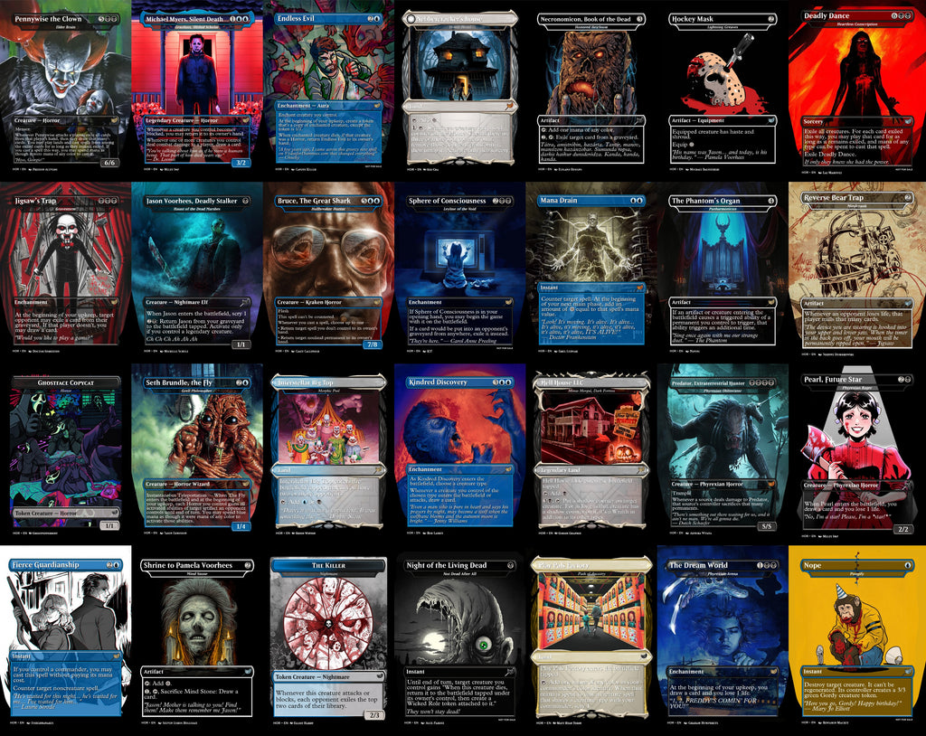 Horror Themed Halloween Movies MTG Proxy Commander Deck — Custom Magic The Gathering Deck