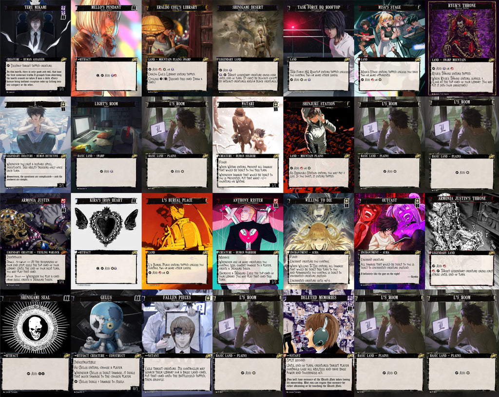 Death Note 100 Card MTG Proxy EDH Commander Deck — Custom Magic The Gathering Deck