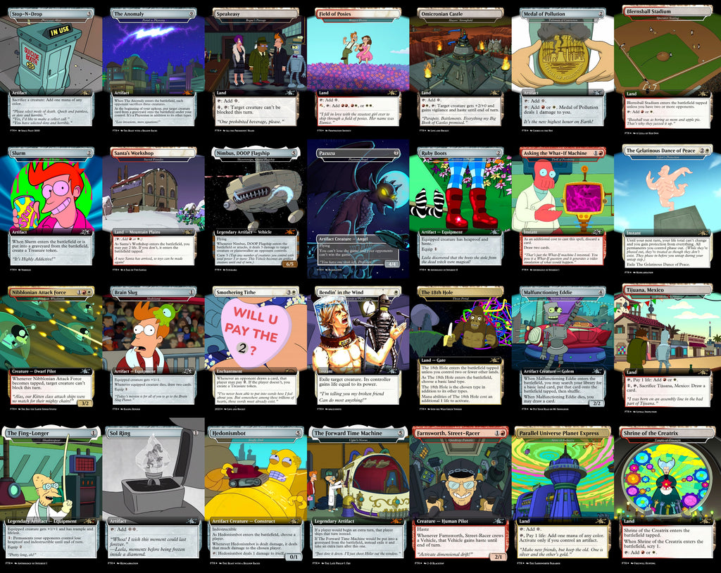 Futurama 100 Card MTG Proxy EDH Commander Deck — Custom Magic The Gathering Deck