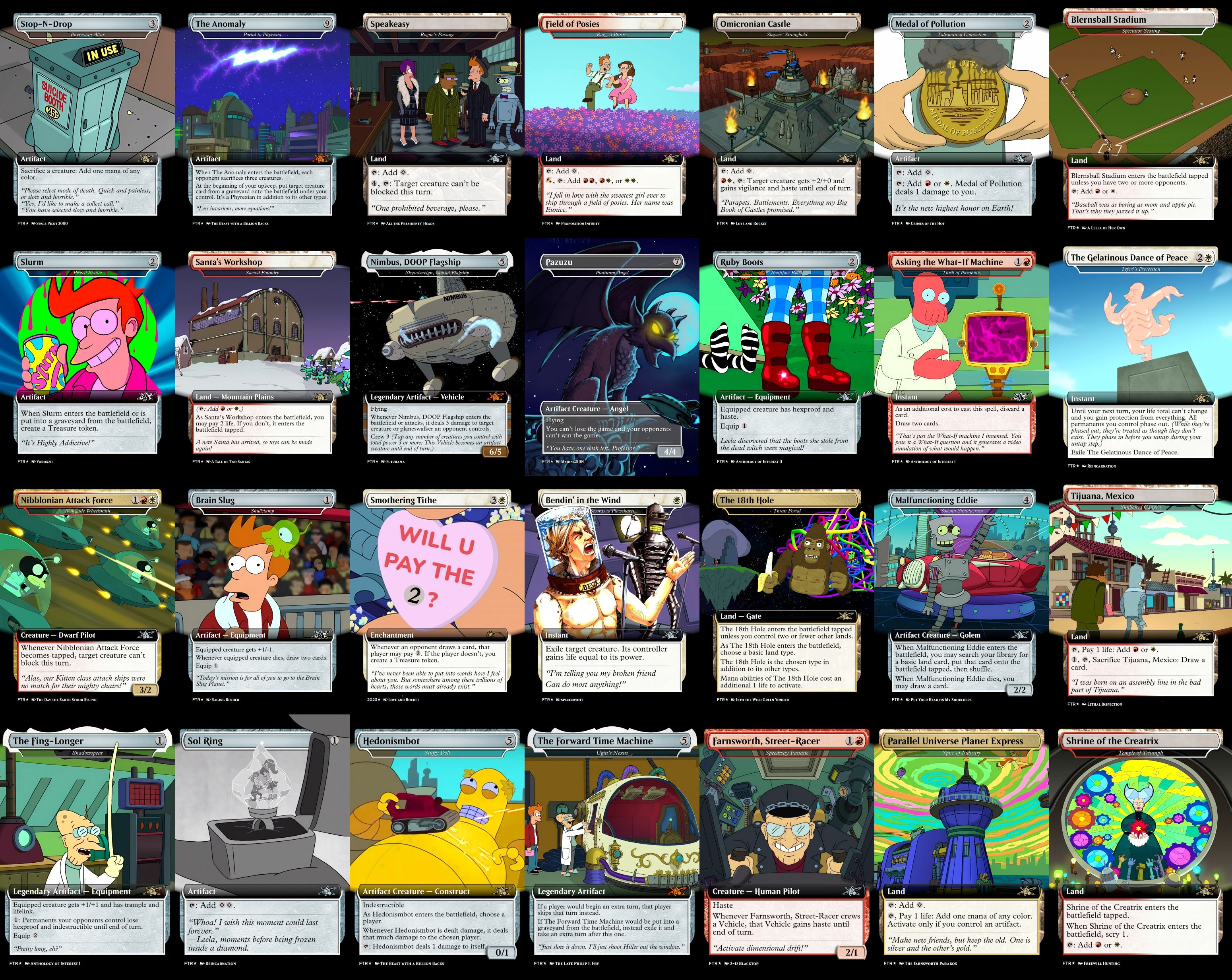 Futurama 100 Card MTG Proxy EDH Commander Deck — Custom Magic The Gathering Deck