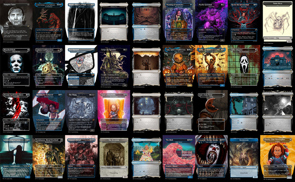 Horror Themed Halloween Movies MTG Proxy Commander Deck — Custom Magic The Gathering Deck